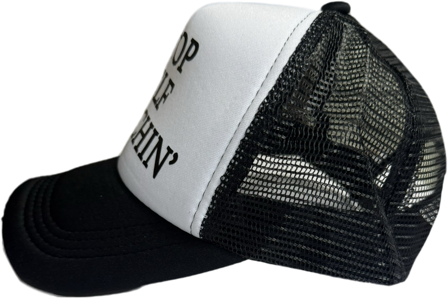 White & Black Trucker Hat